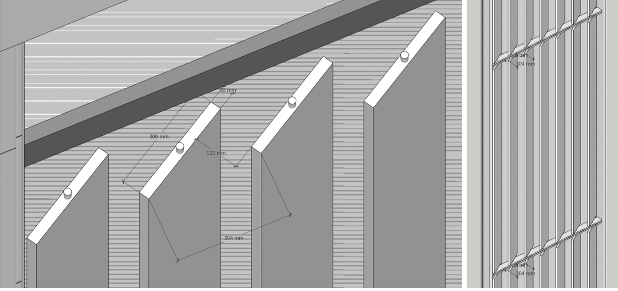 Desain Kelongsong Fasad untuk Peneduh — Variasi ke-2